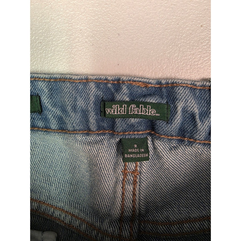 Wild Fable Womens 90s Relaxed Straight Jeans Medium Wash Piping Size 2 31 Inseam - Picture 3 of 7